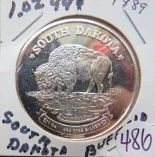1889- 1 oz Silver South Dakota
