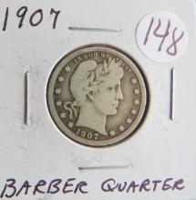 1907- Barber Quarter