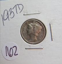 1937-D Mercury Dime