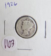 1926- Mercury Dime