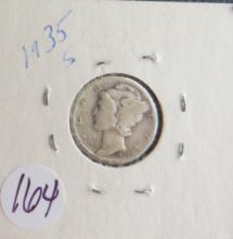 1935-S Mercury Dime