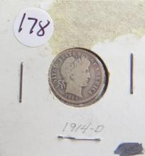 1914- D Barber Dime