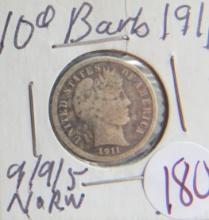 1911- Barber Dime