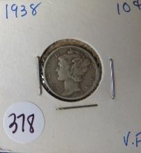 1938- Mercury Dime