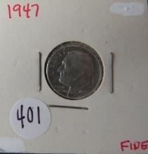 1947- Roosevelt Dime