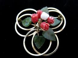 2" Jade Brooch