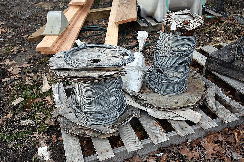 (2) Partial Spools of 1/4" Braided Cable