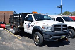 2008 Ram 5500 Diesel Rack Body w/ Lift Gate