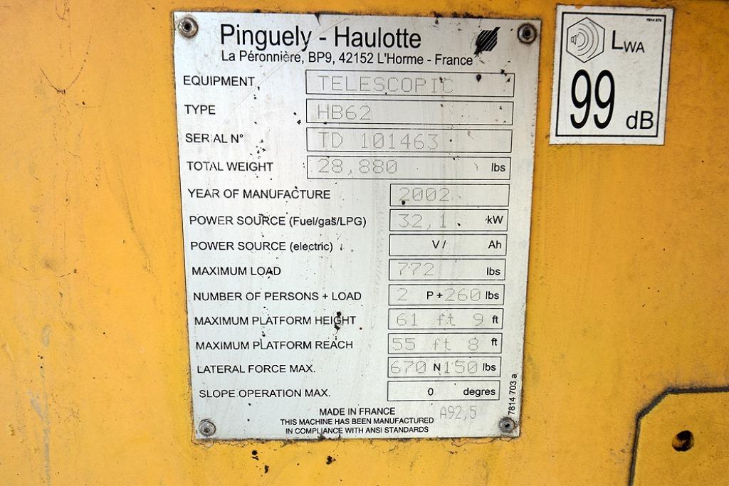 Pinguely-Haulotte Boom Lift (non-op)