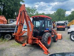 2012 Kubota M59 Loader Backhoe with TL3421 Front Bucket and Pair of Standard Length Forks