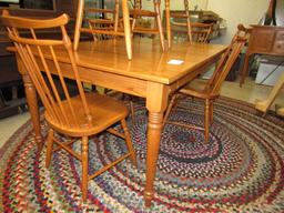 Oak Table and Six Chairs