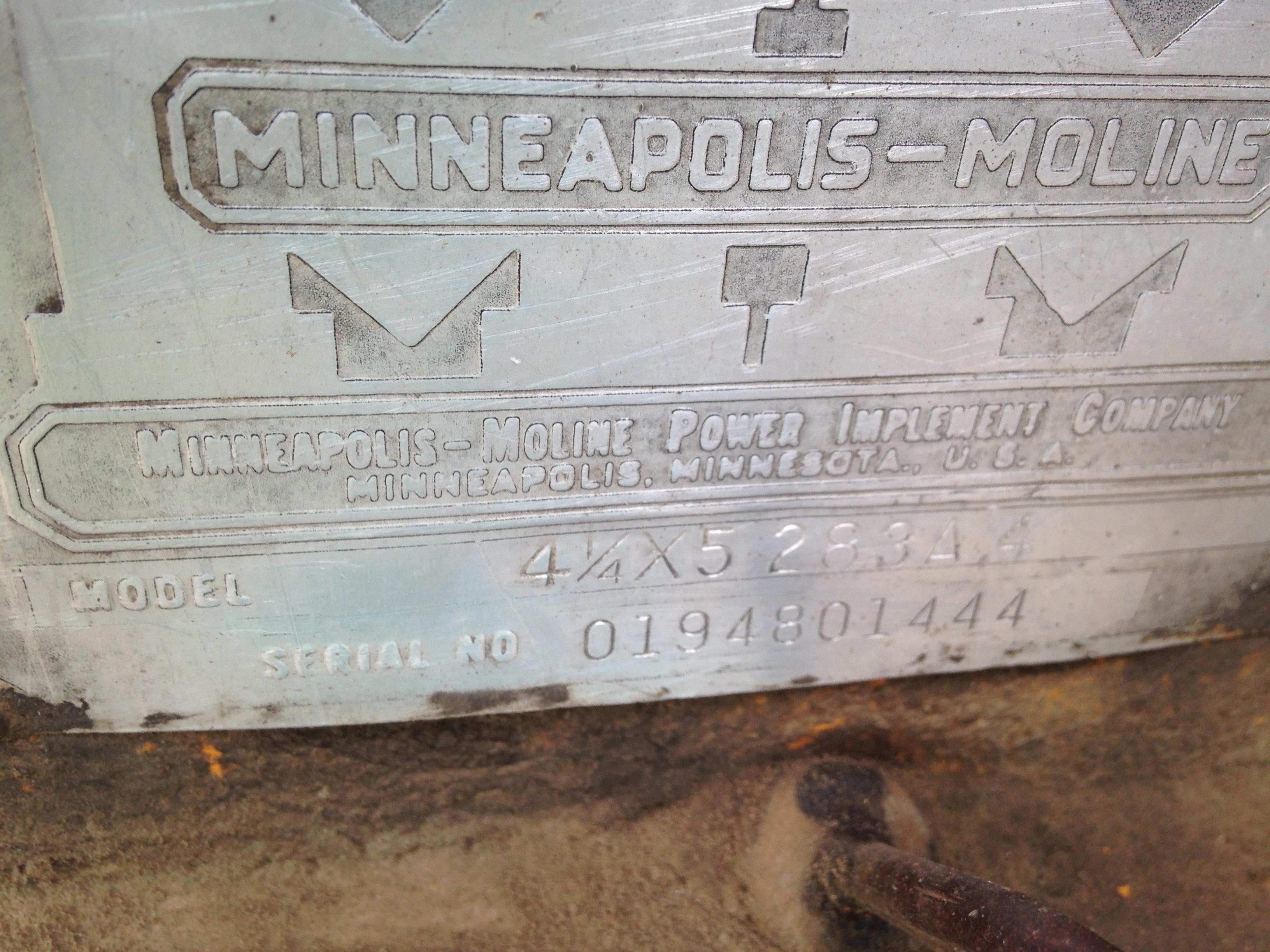 Minneapolis Moline UTC, Single Front, High Crop, 13.6X38, Serial #154800202