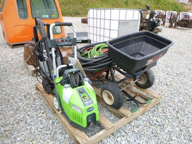 2 Pressure Washers - 2 Lawn Spreaders (QEA 2988)