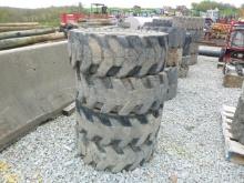 (4) 33x12-20 Solid Tires w/rims (QEA 6115)