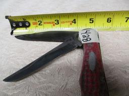 428 CASE DOUBLE 3 1/2" BLADE POCKET KNIFE