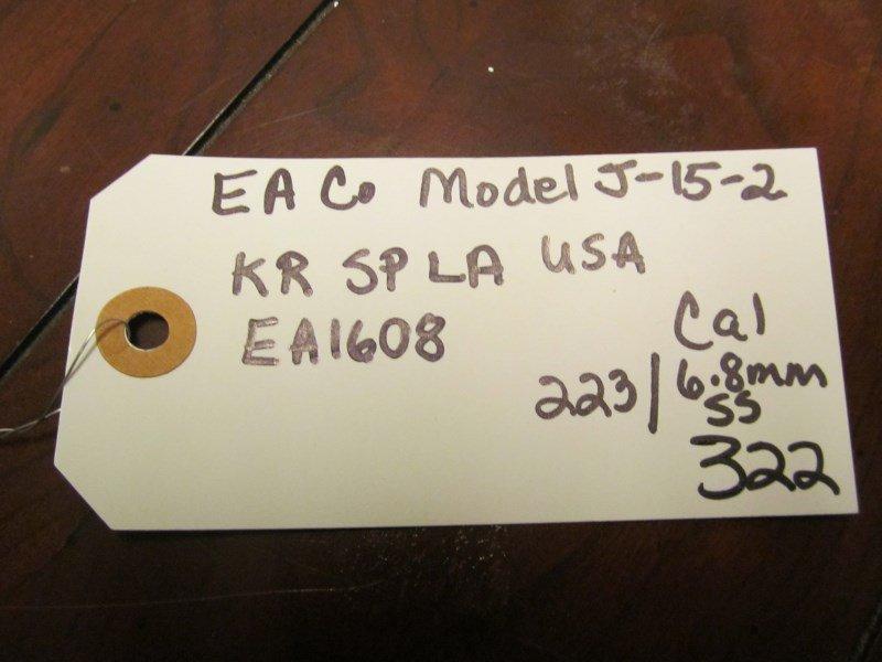 322 EA Co ~ J-15-2 KRSPLA USA ~ 223-6.8mm CALIBER ~ SERIAL NUMER EA1608