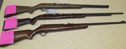 LOT OF 3 LONG GUNS 57A-B-C ~ STEVENS SAVAGE ARMS ~ 987 ~ 22 ~ E474325 ~ SPRINGFIELD / SAVAGE ~ 187H