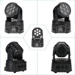 Lixada Moving Head Light 7x10W Moving Head 4 In 1 RGBW Professional 9/14 Channels DMX-512 DJ lights