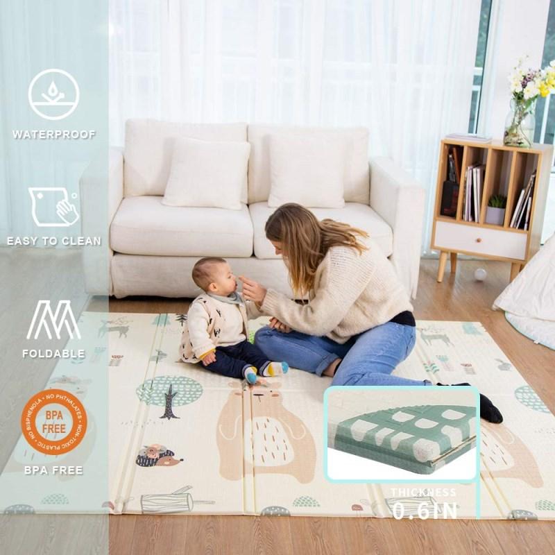 Baby Play mat, playmat,Baby mat Folding Extra Large Thick Foam Crawling playmats Reversible Waterpro