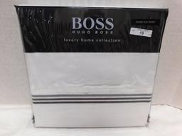 BOSS HUGO BOSS LUXURY HOME COLLECTION QUEEN FLAT SHEET