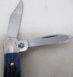 CASE KNIFE STYLE PEANUT COLOR BLUE ITEM NO. 02802 (NIB)