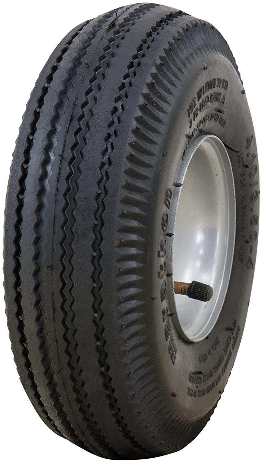 Marathon 4.10/3.50-4" Pneumatic (Air Filled) Hand Truck / All Purpose Utility Tire on Wheel, 2.25" O