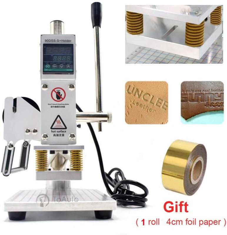 Upgraded Hot Foil Stamping Machine 5x7cm 110V Digital Embossing Machine Manual Tipper Stamper for PV