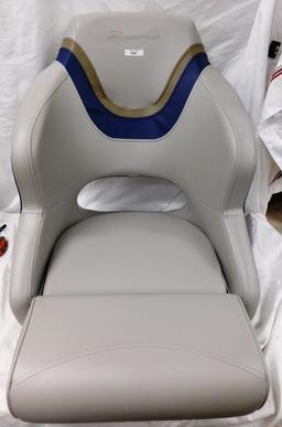 SEAMANDER CAPTAIN BOAT SEAT GREY TAN & BLUE