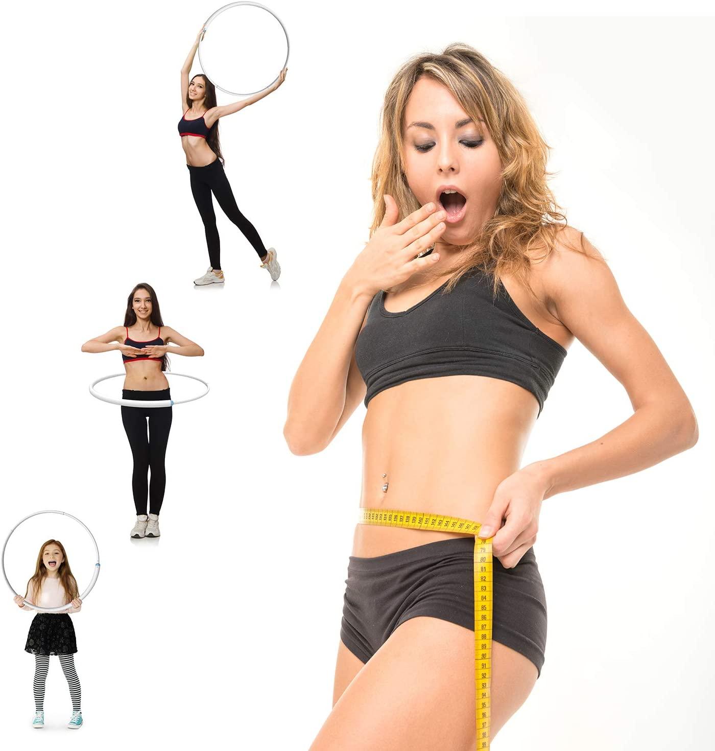 SMILESLIM Telescopic Portable Hula Hoop - Retract 22.63-inch Length  32-inch Diameter  Weight Loss H