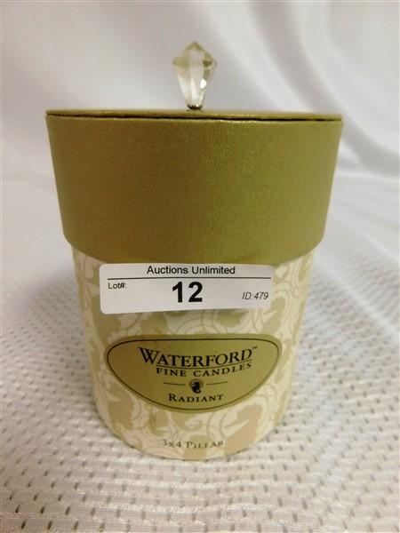 NEW IN BOX WATERFORD FINE CANDLES RADIANT 3x4 PILLAR