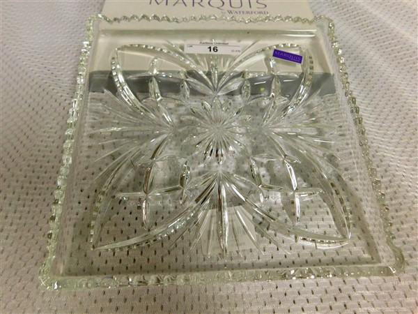 NEW IN BOX WATERFORD MARQUIS 8" HERITAGE SQUARE TRAY NBC PLATEAU