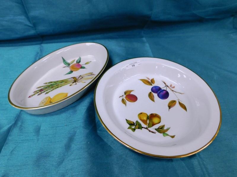 2 PC   ROYAL WORCESTER OVENWARE EVESHAM