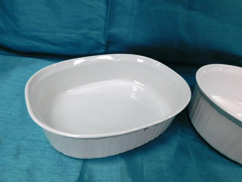 LOT OF 2 CORNING WARE SOUFFLÉ DISHES
