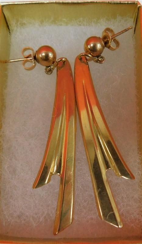 14K GOLD DANGLE EARRINGS