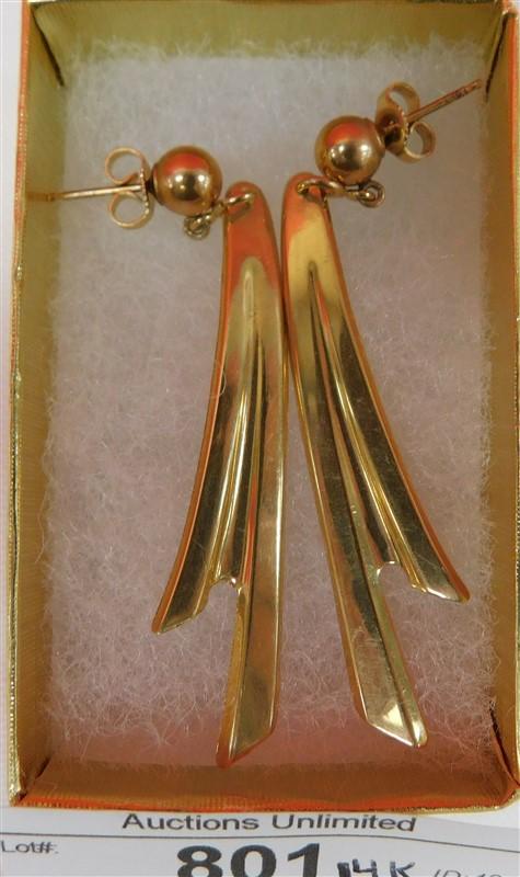 14K GOLD DANGLE EARRINGS