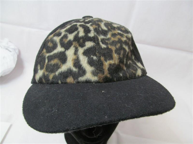 NEW WITH TAGS INC INTERNATIONAL BLACK LEOPARD CAP