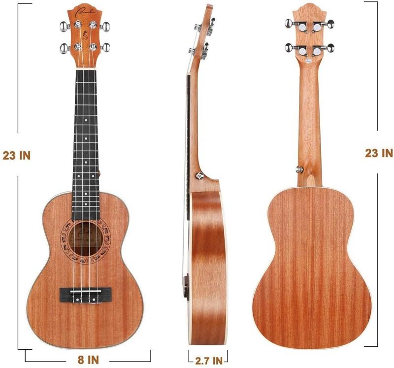 Concert Ukulele Ranch 23 inch Professional Wooden ukulele Instrument Kit with 12 Free Online Lessons