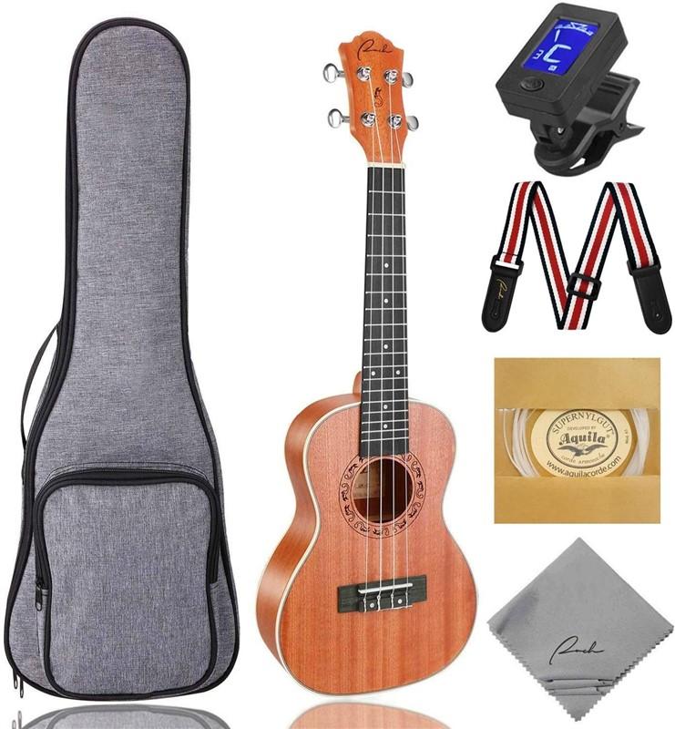 Concert Ukulele Ranch 23 inch Professional Wooden ukulele Instrument Kit with 12 Free Online Lessons