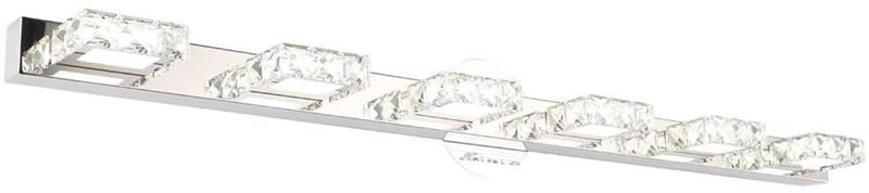 Aipsun 41 Inches Crystal Vanity Lights Over Mirror Long Bathroom Vanity Light Fixtures Modern 6 Ligh
