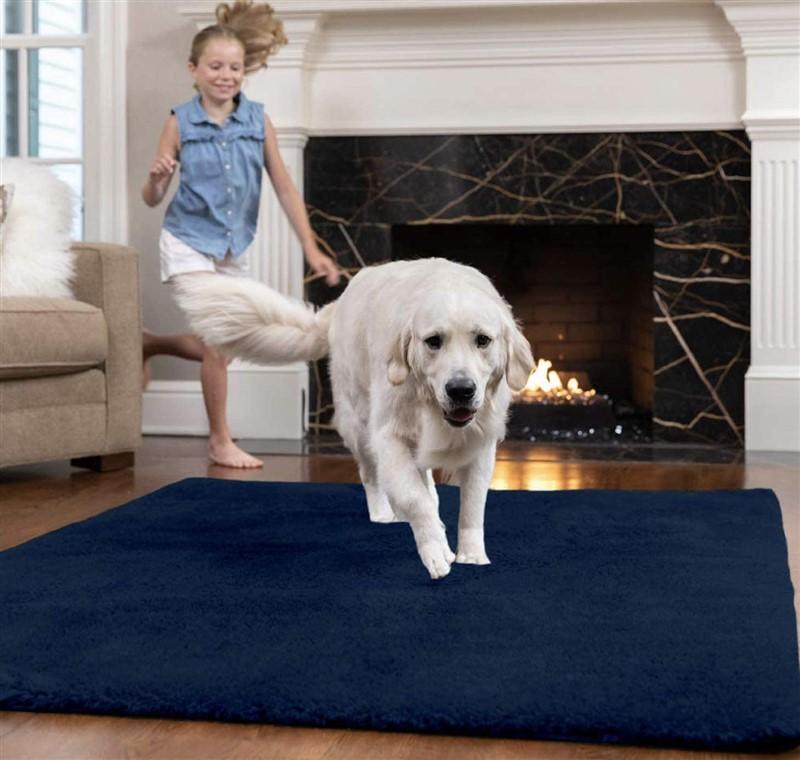 Original Faux-Chinchilla Area Rug 5x7 FT Many Colors Soft Cozy High Pile Washable Kids Carpet Rugs f
