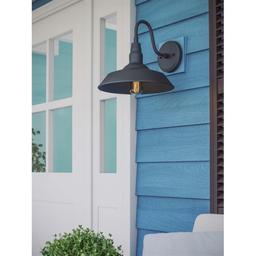 Brummet 1 - Bulb 13" H Outdoor Barn Light