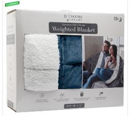 Je T'adore 15 lb. Velvet Sherpa Weighted Blanket