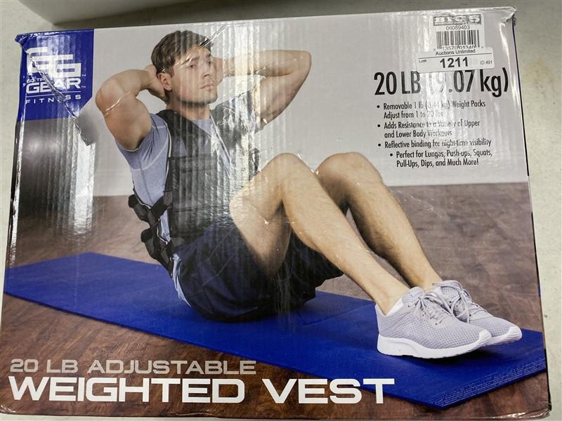 20 LB. ADJUSTABLE WEIGHTED VEST