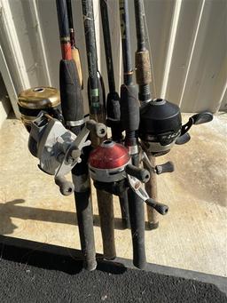 GROUP LOT OF FISHING RODS & REELS