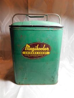 ANTIQUE MAGIKOOLER "LEISURE CHEST" (COOLER) - METALCRAFT MANUFACTURING CORPORATION, MEMPHIS, TN - NO