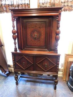 ANTIQUE 1 OVER 2 CABINET