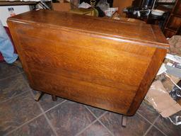 VINTAGE GALE LEG DROP LEAF TABLE - OPENED 60" x 36" - CLOSED 13.5"  x 36"