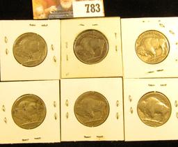 1935 P, D, S, 36 P, D, & S Buffalo Nickels. Grades up to Fine.