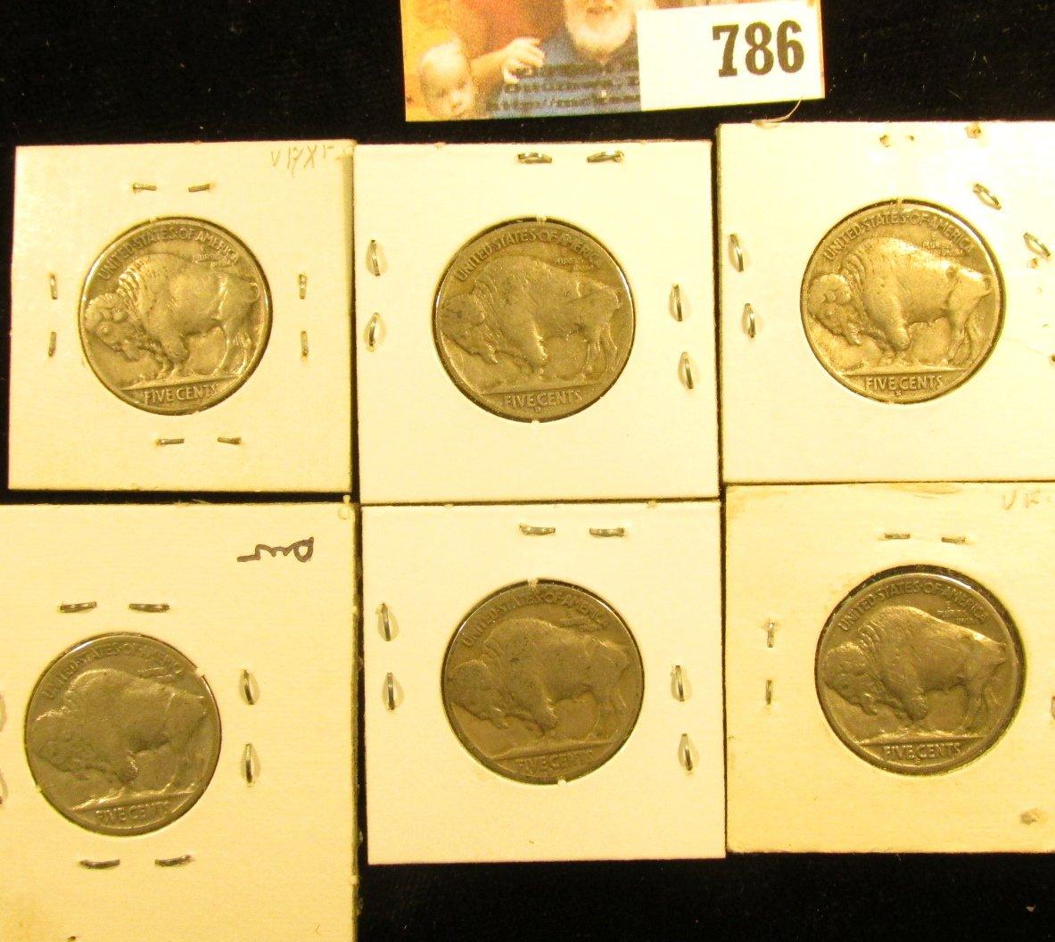 1936 P, D, S, 37 P, D, & S Buffalo Nickels. Grades up to VF.