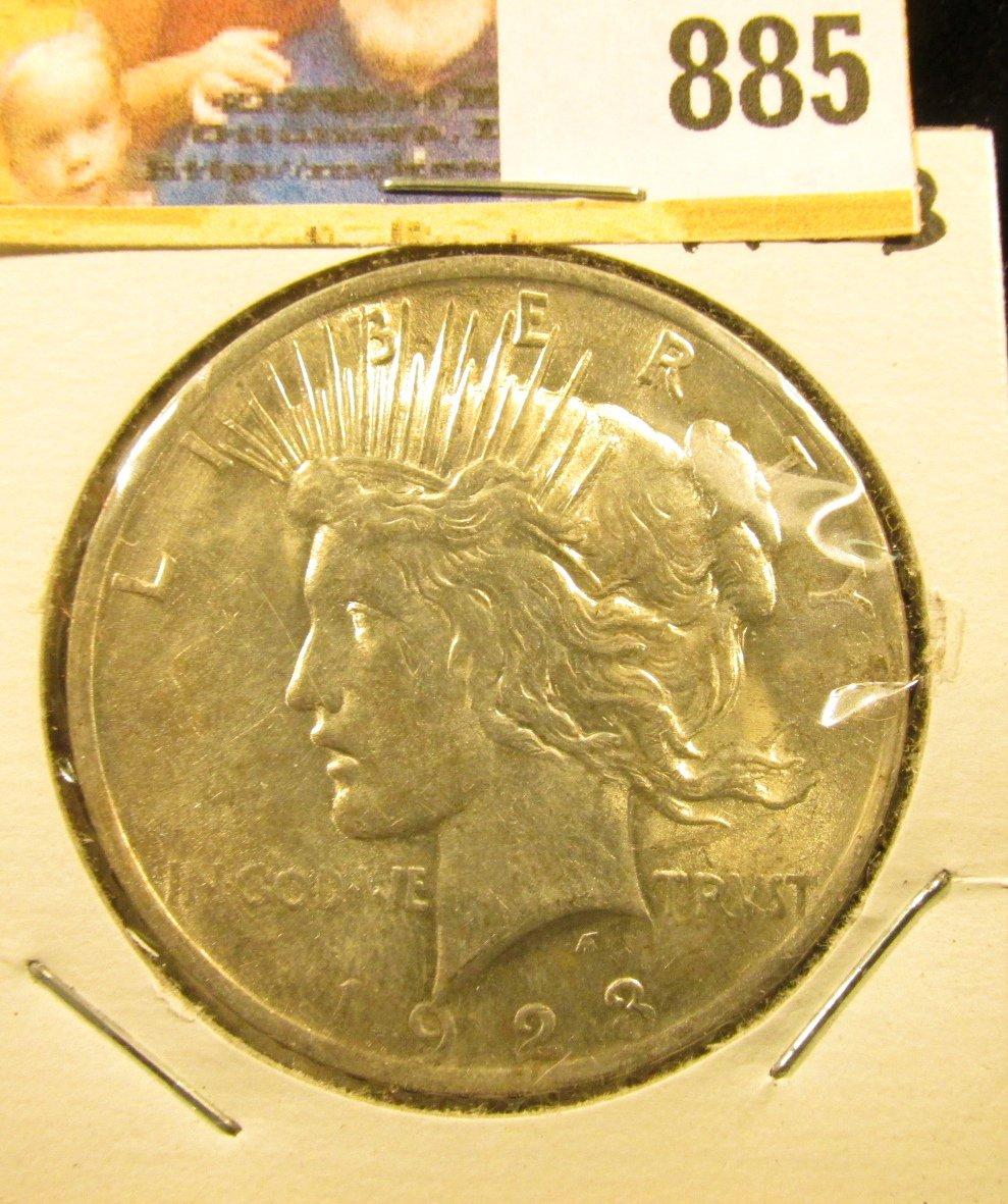 1923 P U.S. Peace Silver Dollar, Uncirculated.